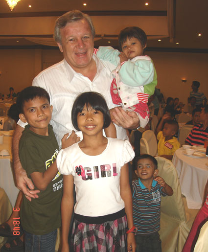 Father Giovanni Contarin attending the Bridge of hope charity dinner 03-09-10 In support of Children living with HIV/AIDS at the Camillian Social Center Rayong Thailand.