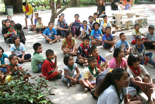 HIV/AIDS Kids enjoy camp week at home in the Camillian Social Center Rayong Thailand