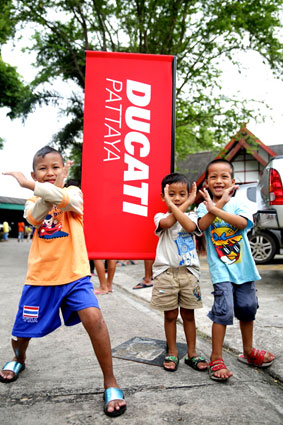 Pattaya Ducati visit the Camillian Social Center on the Sunday 29th of September 2013.