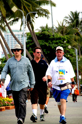 50 kilometer walk for Paul Patterson on his 50th Birthday to support the Children Living with AIV/AIDS at The Camillian Social Center Rayong 2014. 