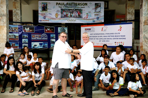 50 kilometer walk for Paul Patterson on his 50th Birthday to support the Children Living with AIV/AIDS at The Camillian Social Center Rayong 2014. 
