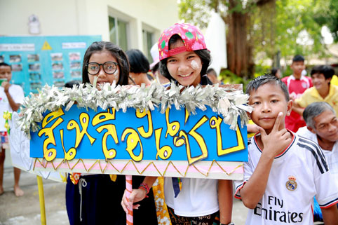 Songkran 2014 for children living with HIV/AIDS at the Camillian Social Center Rayong